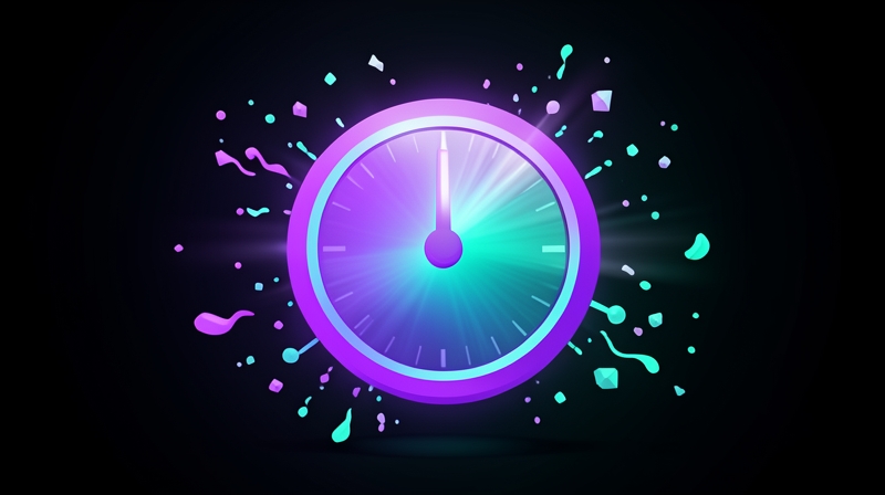 Abstract glowing speedometer dial suggesting faster AI response latency