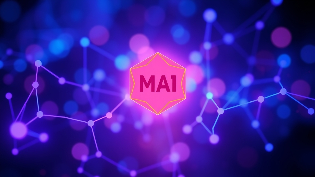 Abstract neural network nodes with glowing blue and purple light representing the new Microsoft MAI model family