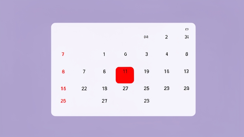 Minimalist calendar showing a highlighted date with morning light